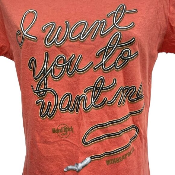 Hard Rock Cafe Minneapolis I Want You To Want Me Short Sleeve T Junior Women L - Picture 3 of 9